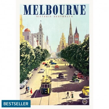 Retro Print | Melbourne Collins Street